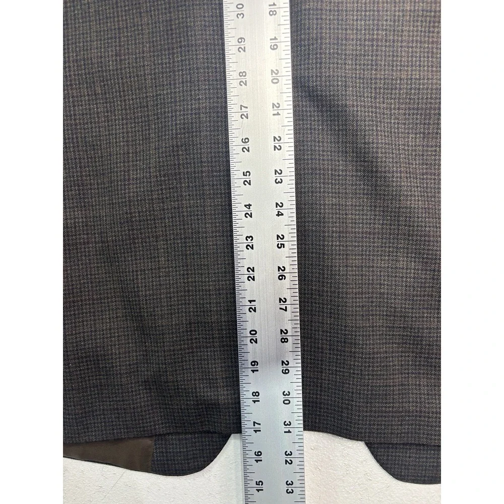 Ralph Lauren 52R 52S Brown Houndstooth Blazer Jacket Sport Suit Coat Wool‎